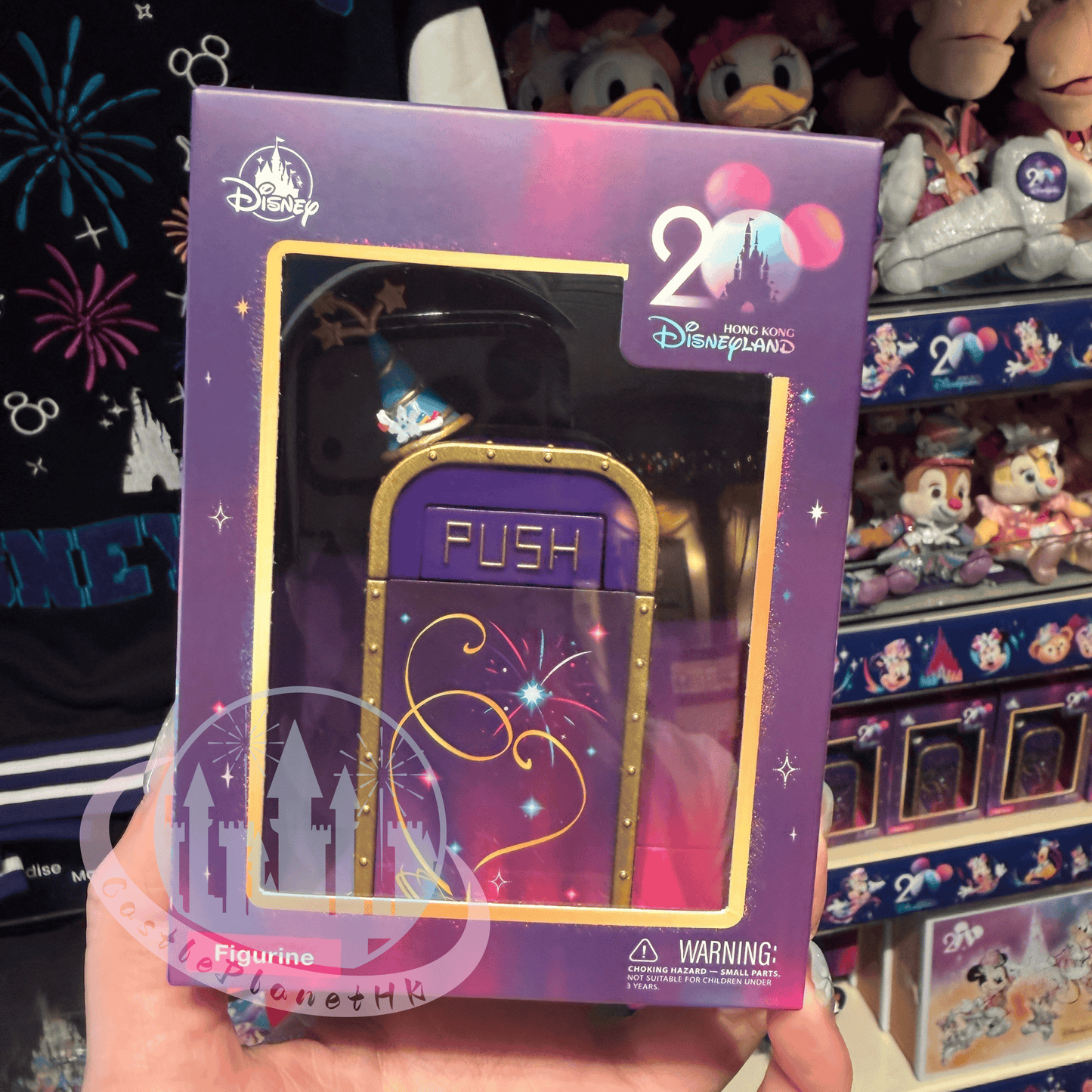 “Pre-order” HKDL - PUSH Pull & Back Celebration Figurine, HKDL 20th Anniversary Grand
