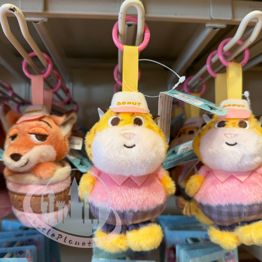 "Pre-Order" HKDL - Officer Benjamin Plush Keychain, Zootopia 2 Donut Worry BETTER ZOOGETHER