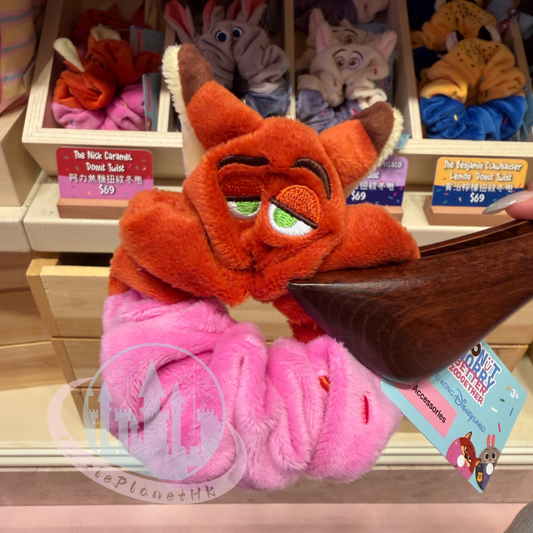 "Pre-Order" HKDL - The Nick Caramel Donut Twist Hair Accessories, Zootopia 2 Donut Worry BETTER ZOOGETHER