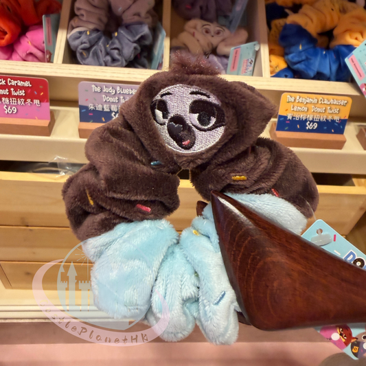 "Pre-Order" HKDL - The Flash Coffee Donut Twist Hair Accessories, Zootopia 2 Donut Worry BETTER ZOOGETHER