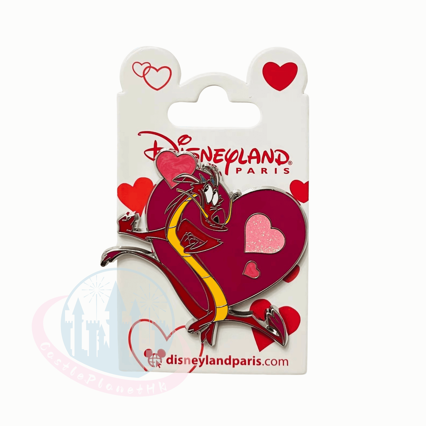 "Pre-Order" Disneyland Paris - Mushu Valentine's Day Pin, Mulan 2023