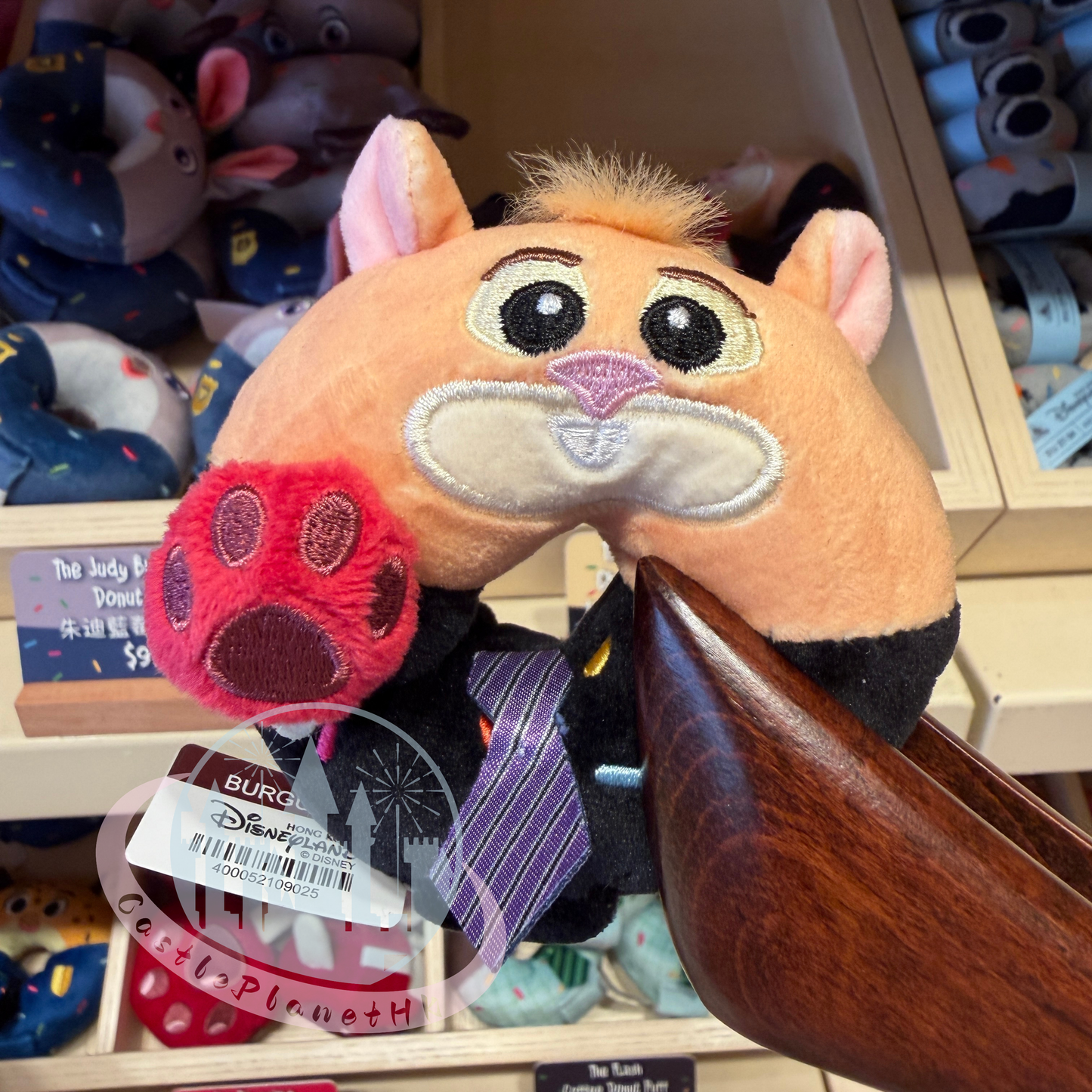 "Pre-Order" HKDL - The Lemmings Dark Chocolate Donut Puff Mini Plush Accessory (Disney Personalized Headband), Zootopia 2 Donut Worry BETTER ZOOGETHER