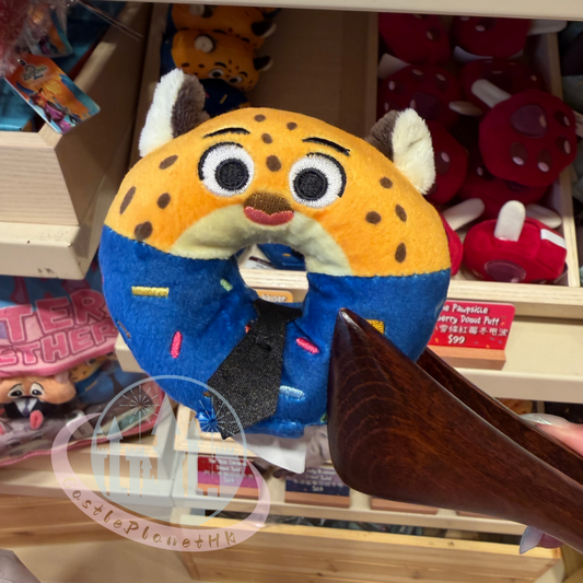 "Pre-Order" HKDL - The Benjamin Clawhauser Lemon Donut Puff Mini Plush Accessory (Disney Personalized Headband), Zootopia 2 Donut Worry BETTER ZOOGETHER