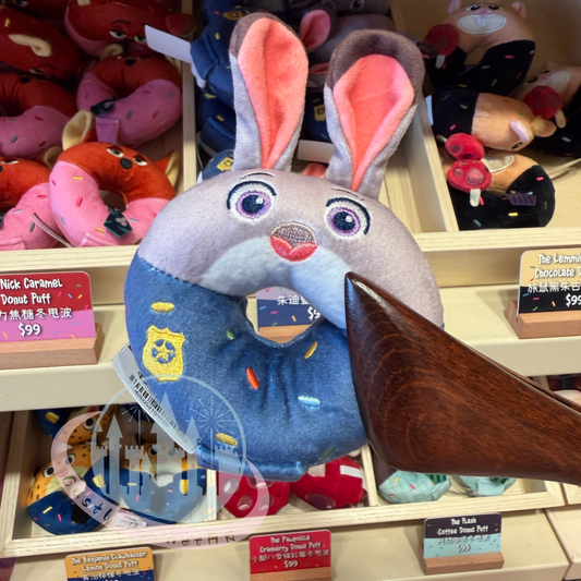 "Pre-Order" HKDL - The Judy Blueberry Donut Puff Mini Plush Accessory (Disney Personalized Headband), Zootopia 2 Donut Worry BETTER ZOOGETHER