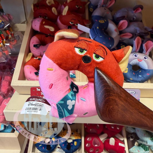 "Pre-Order" HKDL - The Nick Caramel Donut Puff Mini Plush Accessory (Disney Personalized Headband), Zootopia 2 Donut Worry BETTER ZOOGETHER