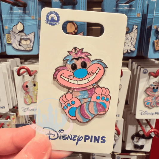 "Pre-Order" HKDL - Cheshire Cat Pin, Tie-Dye Rainbow Swirl 2026