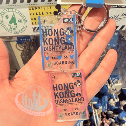 "Pre-Order" HKDL - Mickey & Minnie Boarding Pass Keychain, Captain Mickey Mouse 2026