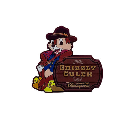 "Pre-Order" HKDL - Chip PVC Decoration Magnet, Chip ’n’ Dale Grizzly Gulch 2026