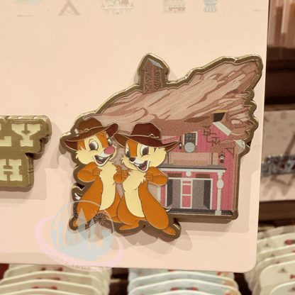 "Pre-Order" HKDL - Chip & Dale "Grizzly Gulch " Pin set, Park Area Themed 2026