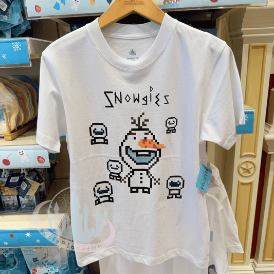 “Pre-order” HKDL - Pixel Art Olaf and Snowgies T-Shirt for Adults, World of Frozen 2026