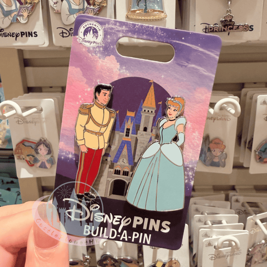 "Pre-Order" HKDL - Prince Charming and Cinderella Pin, Cinderella Build-a-Pin 2026