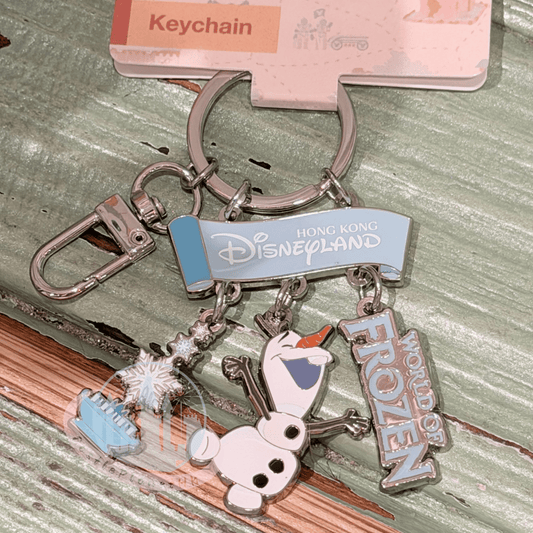 "Pre-Order" HKDL - Olaf "World of Frozen" Keychain, Park Area Themed 2026