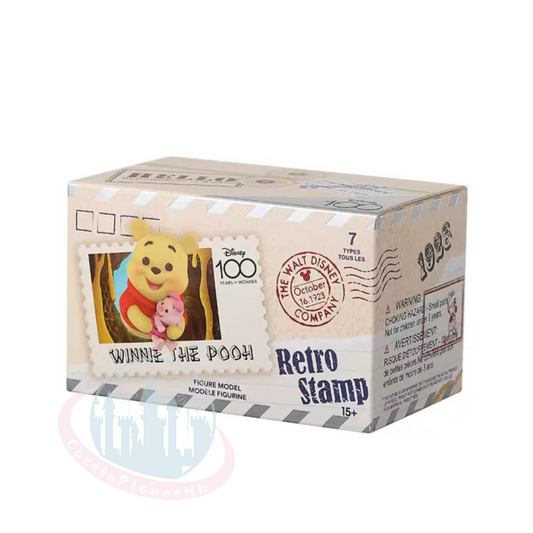 "Pre-Order" Other - Disney 100 Mickey and Friends Vintage stamps Collection Magnet Blind Box, MINISO