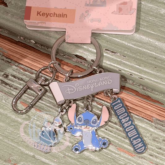 "Pre-Order" HKDL - Stitch "Tomorrowland" Keychain, Park Area Themed 2026