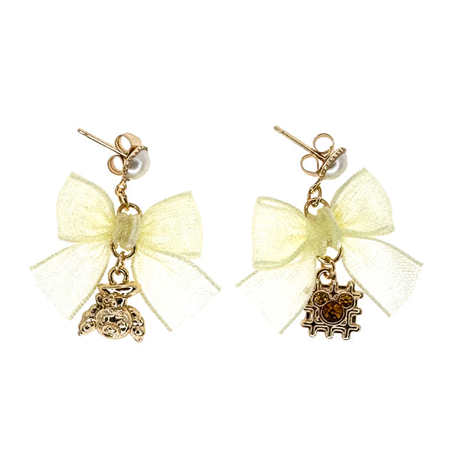 "Pre-Order" HKDL - CookieAnn Mesh Bow Earrings