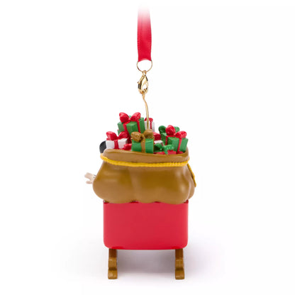 "Pre-Order" HKDL - Santa Mickey and Minnie Mouse in Sleigh Holiday Ornament