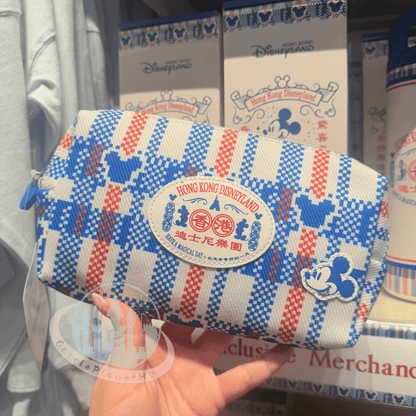 “Pre-order” HKDL - Mickey Park Logo Pouch, Mickey's Hong Kong Colors 2026