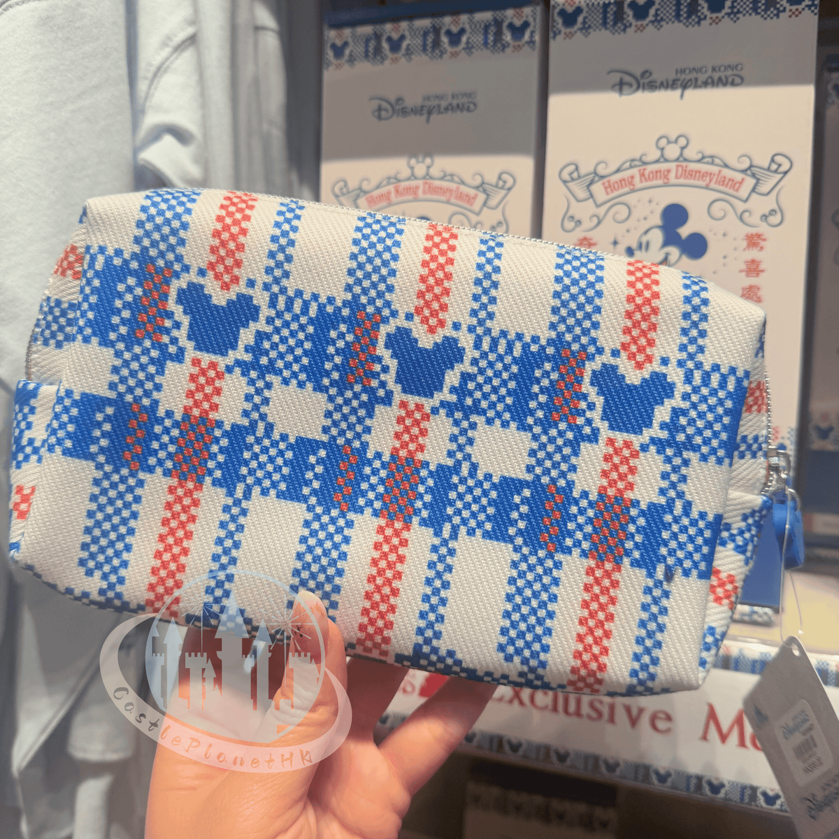 “Pre-order” HKDL - Mickey Park Logo Pouch, Mickey's Hong Kong Colors 2026