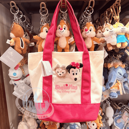 "Pre-Order" HKDL - Minnie & ShellieMay Plush Face Tote Bag