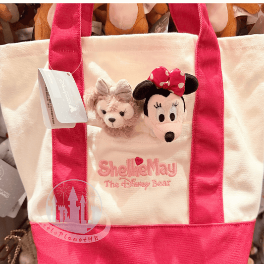 "Pre-Order" HKDL - Minnie & ShellieMay Plush Face Tote Bag