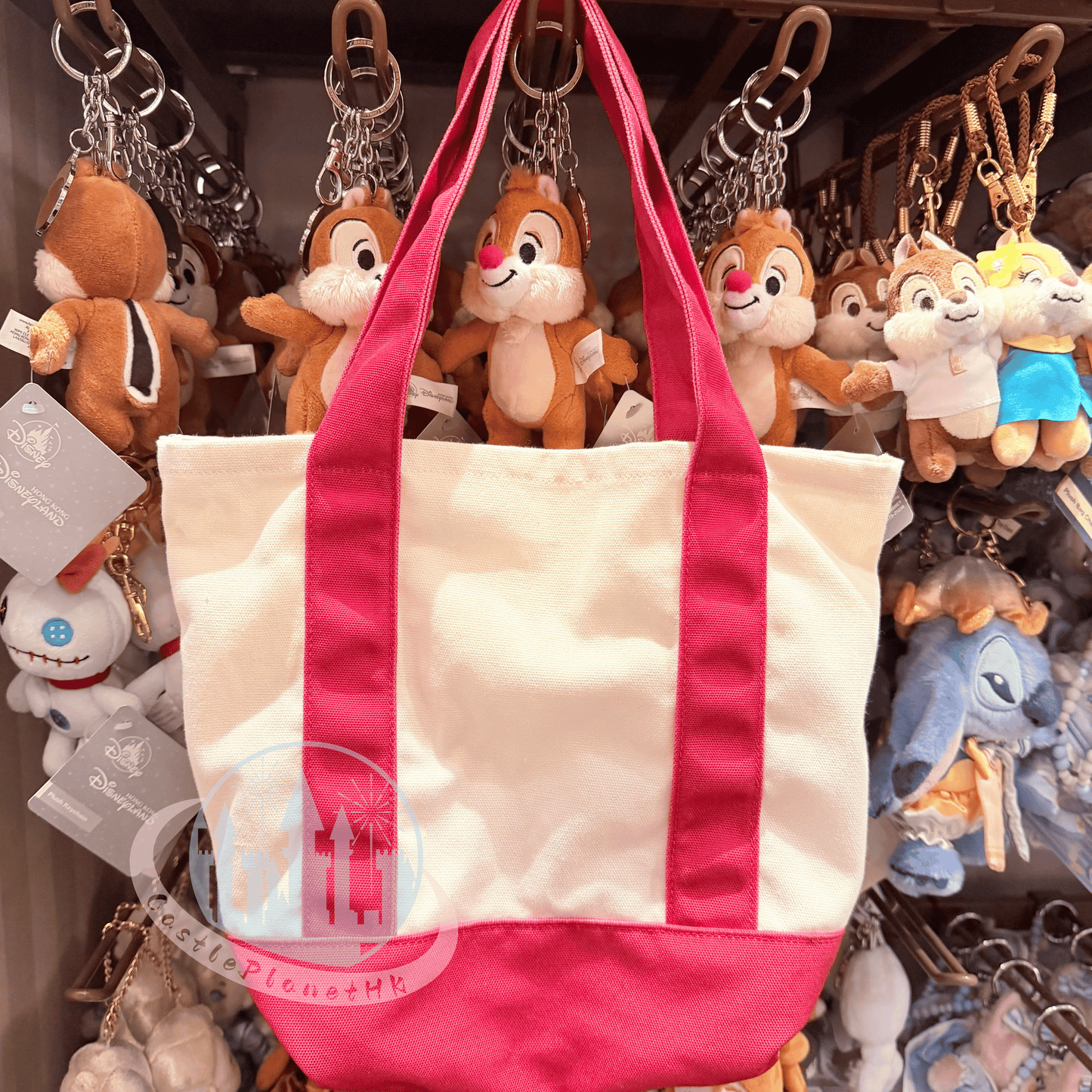 "Pre-Order" HKDL - Minnie & ShellieMay Plush Face Tote Bag