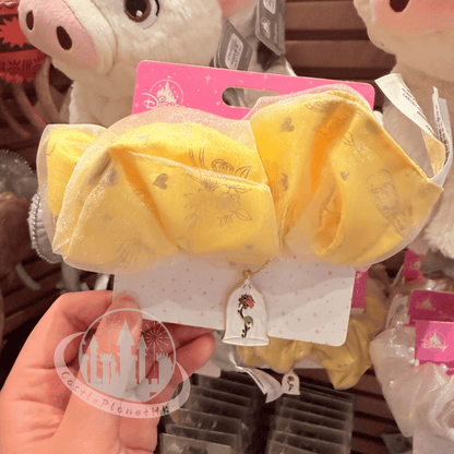 "Pre-Order" HKDL - Belle Hair Scrunchies with Charm, Beauty and the Beast 2026