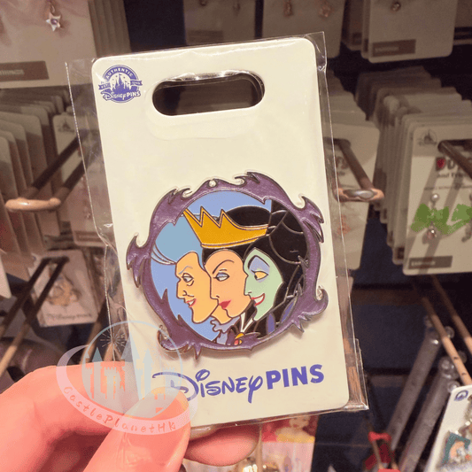 "Pre-Order" HKDL - Lady Tremaine, Evil Queen & Maleficent Pin, Sinister Circles