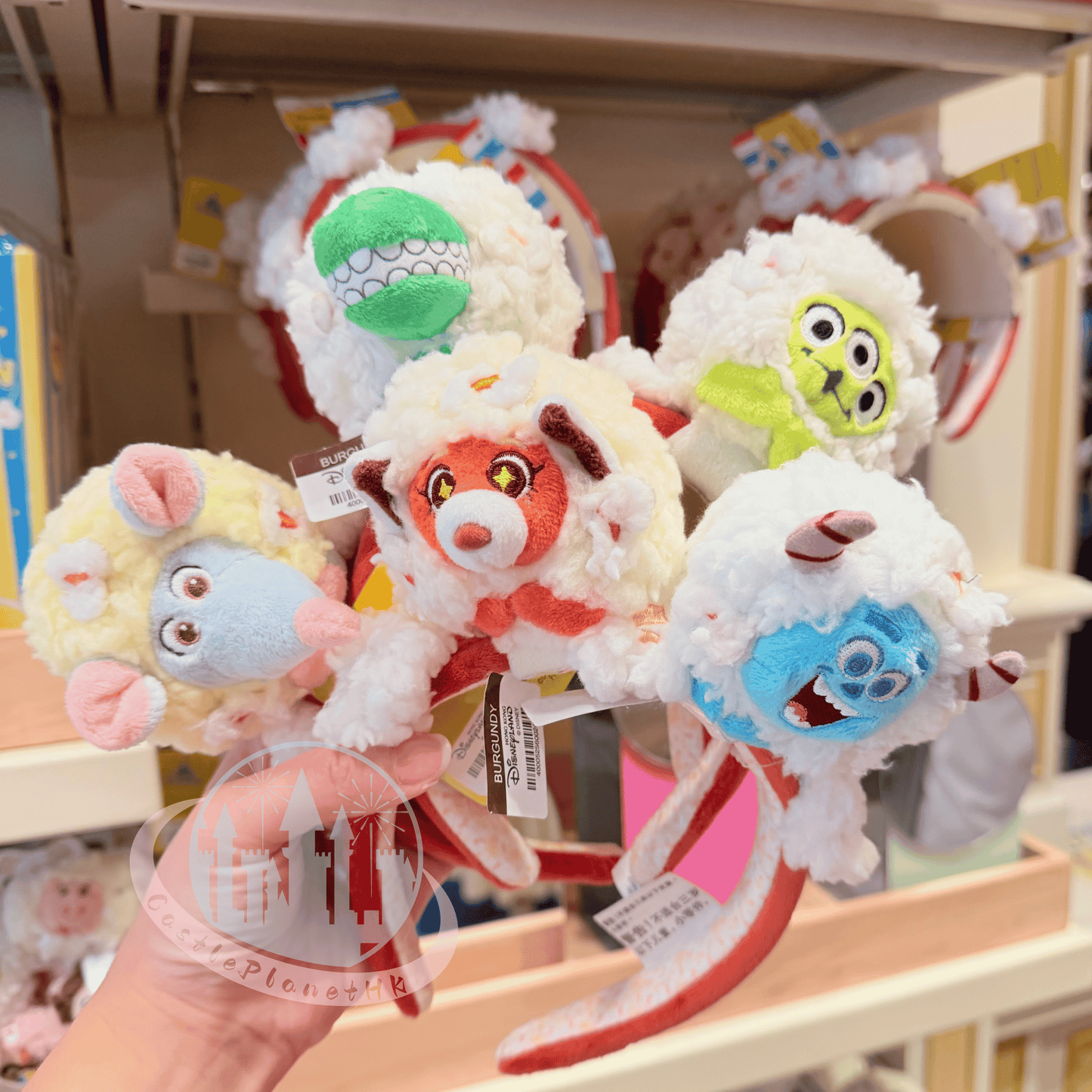 "Pre-Order" HKDL - Red Panda Mei Lee Plush Accessory DIY Own Headband - Create Your Own Headband, PIXAR POPCORN PALS 2026
