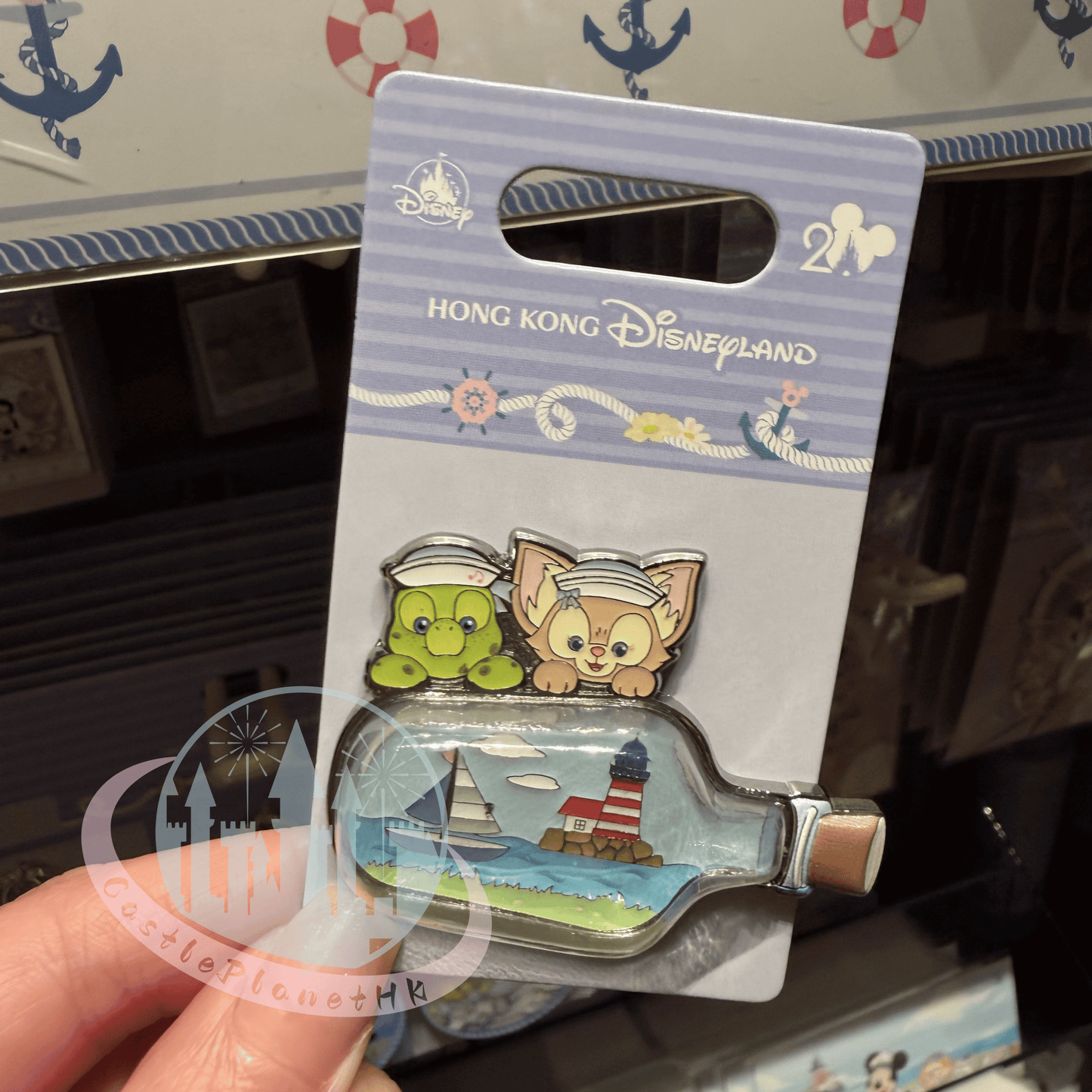 "Pre-Order" HKDL - 'OluMel and LinaBell message in a bottle pins, Duffy and Friends “Springtime Voyage” 2026