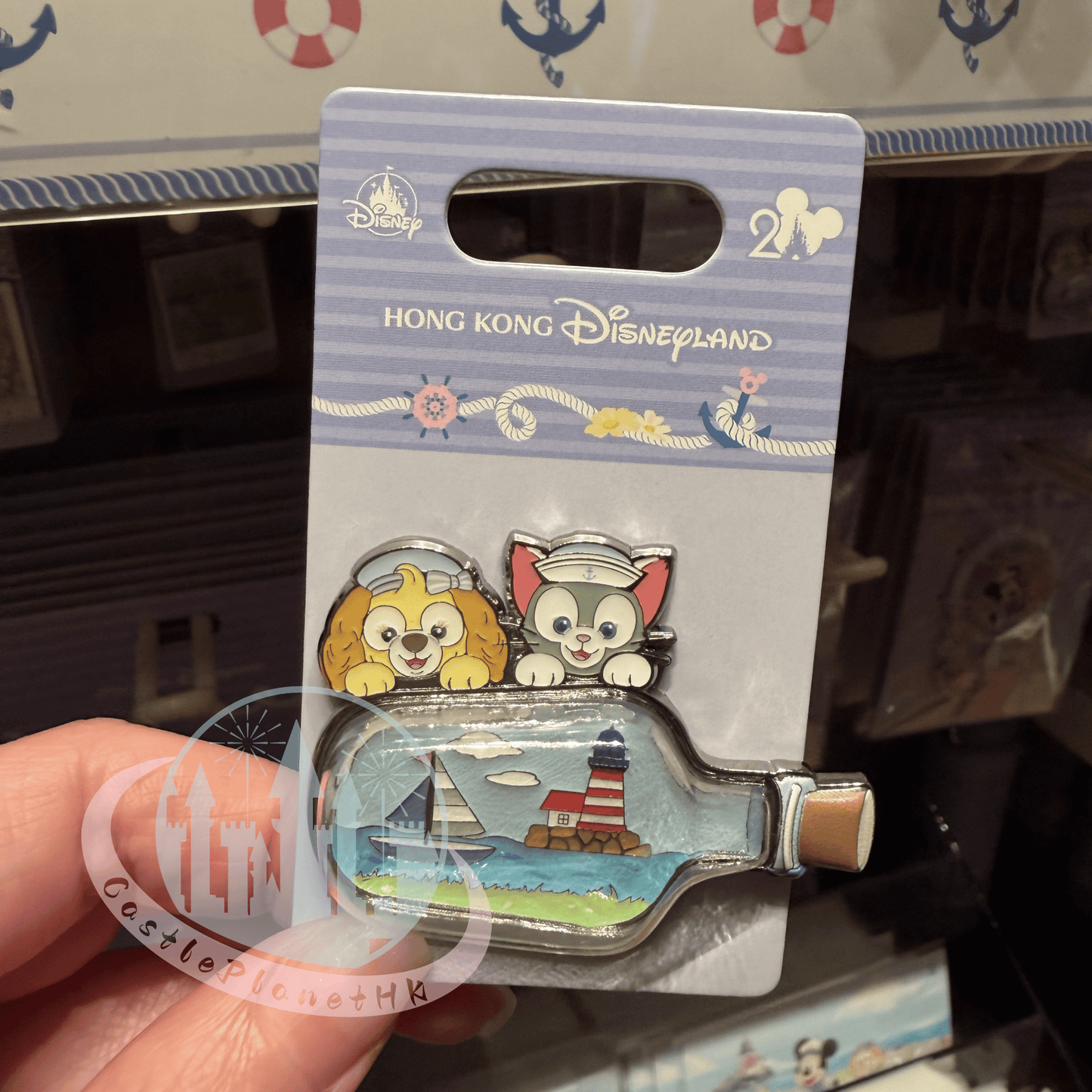 "Pre-Order" HKDL - CookieAnn and Gelatoni message in a bottle pins, Duffy and Friends “Springtime Voyage” 2026