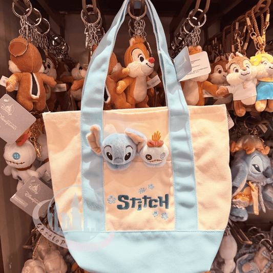 "Pre-Order" HKDL - Stitch & Scrump Plush Face Tote Bag