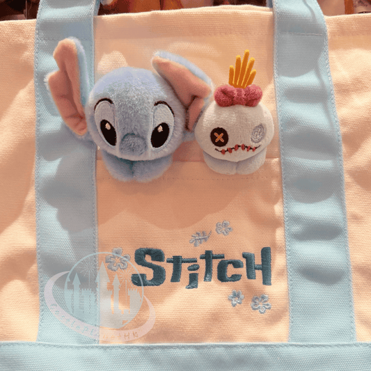 "Pre-Order" HKDL - Stitch & Scrump Plush Face Tote Bag