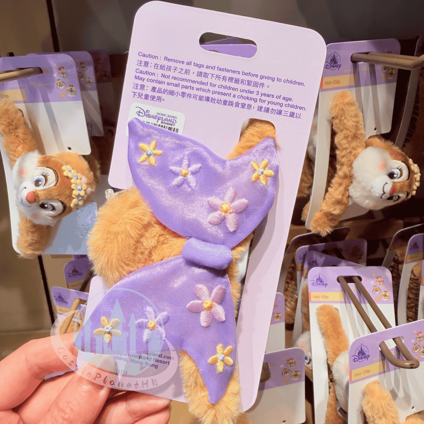"Pre-Order" HKDL - Clarice Plush Head Hair Clip, Forest Fairies 2026