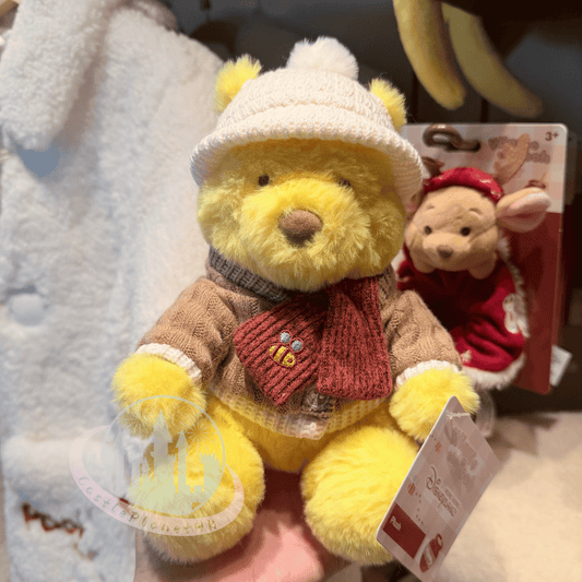 "Pre-Order" HKDL - Winnie the Pooh small Plush Toy, Winter Woolies 2026