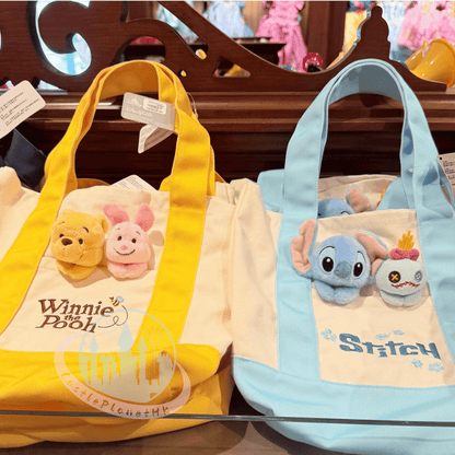 "Pre-Order" HKDL - Stitch & Scrump Plush Face Tote Bag