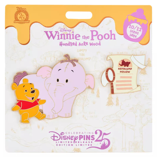 "Pre-Order" HKDL - Winnie the Pooh and Lumpy 2-Piece Pin Set, Hundred Acre Wood Series, October