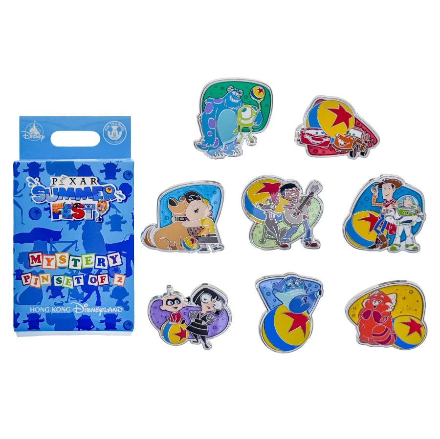 "Pre-Order" HKDL - Pixar Summer Squad 2-Piece Mystery Pin Blind Pack