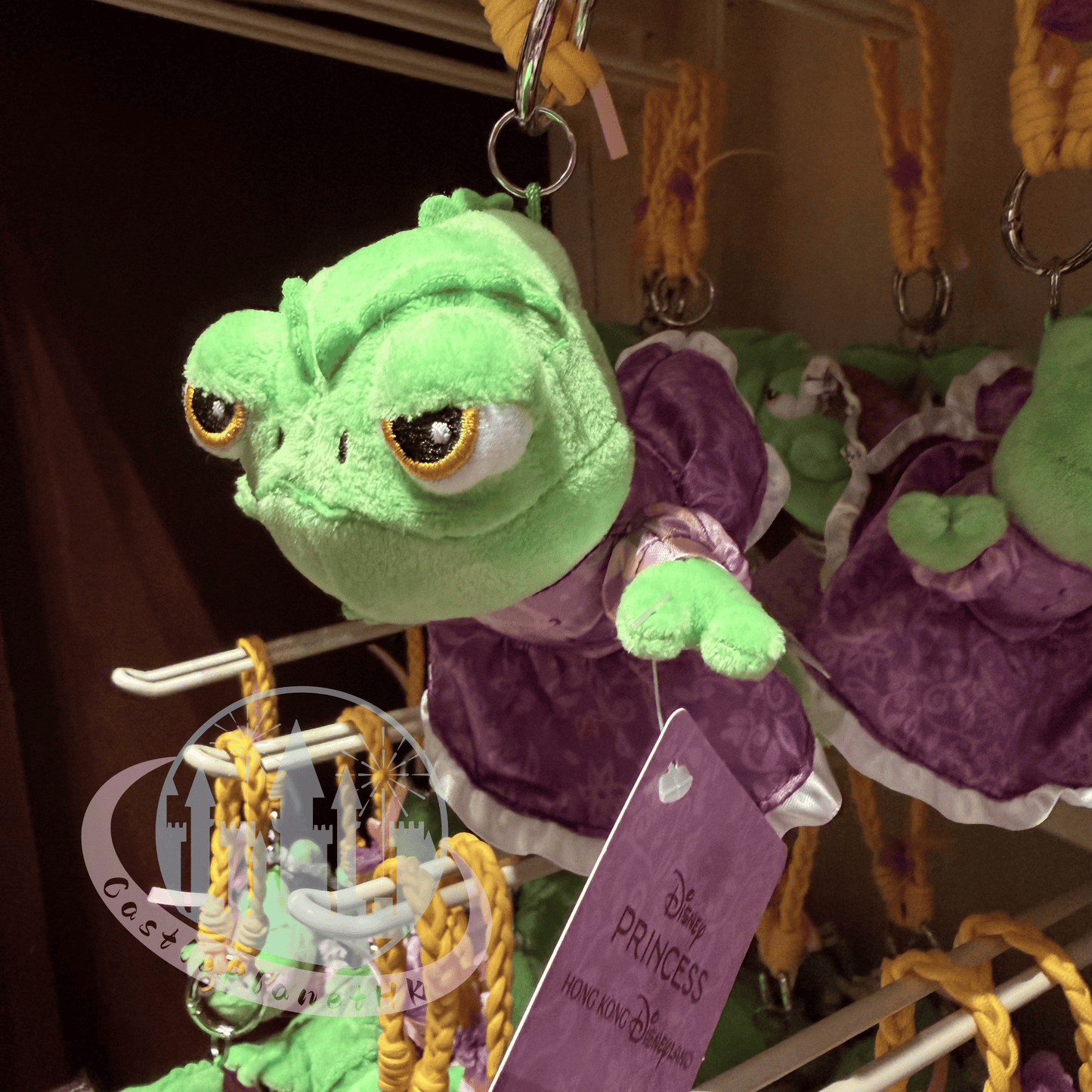 "Pre-Order" HKDL - Pascal in a dress Plush Keychain, Tangled 2026