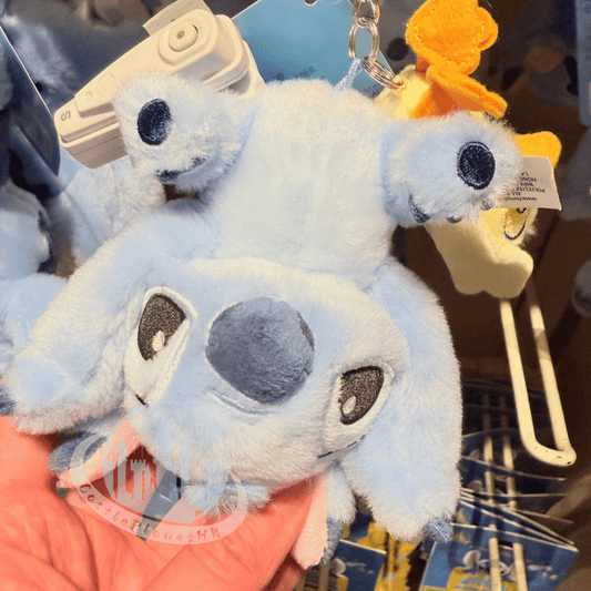 "Pre-Order" HKDL - Stitch with Duckling Plush Bag Charm, Lilo and Stitch Summer 2026