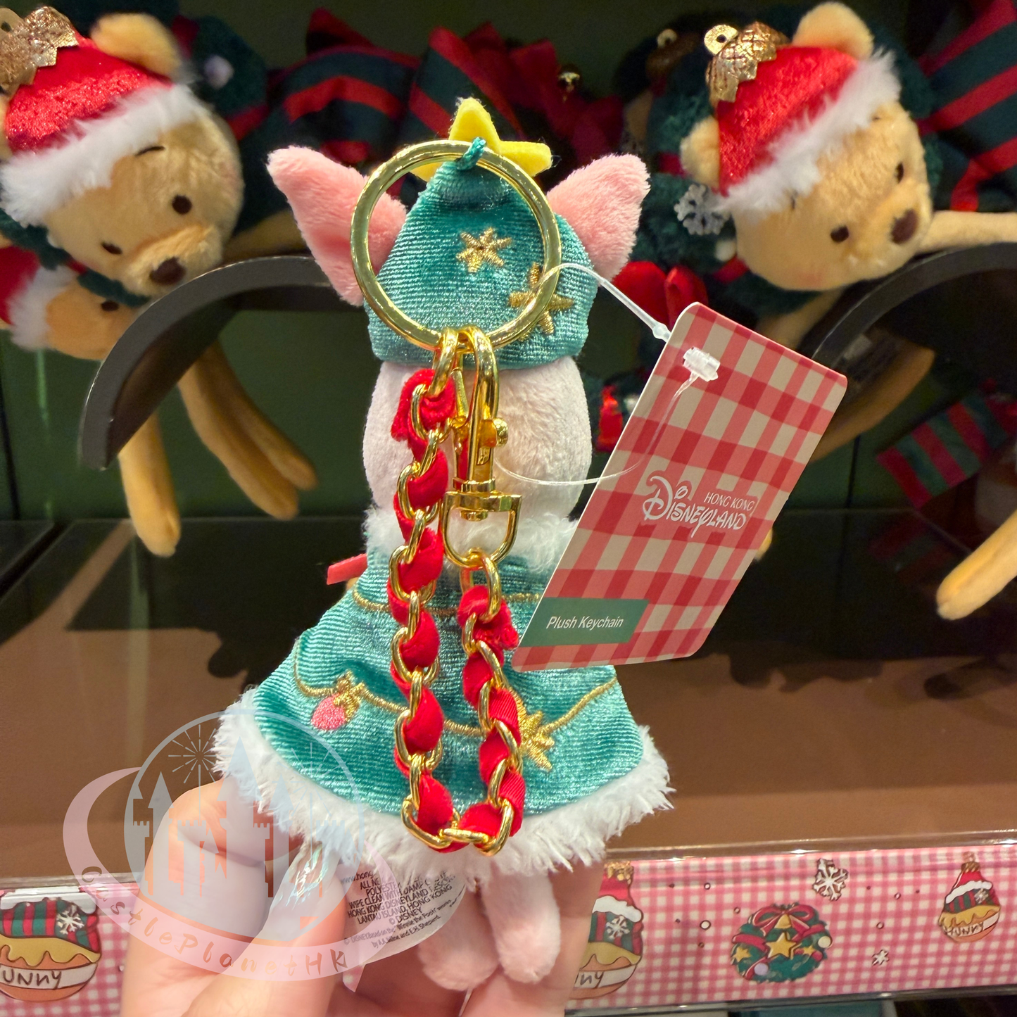 "Pre-Order" HKDL - Piglet Plush Keychain, Winnie the Pooh 2025 Christmas