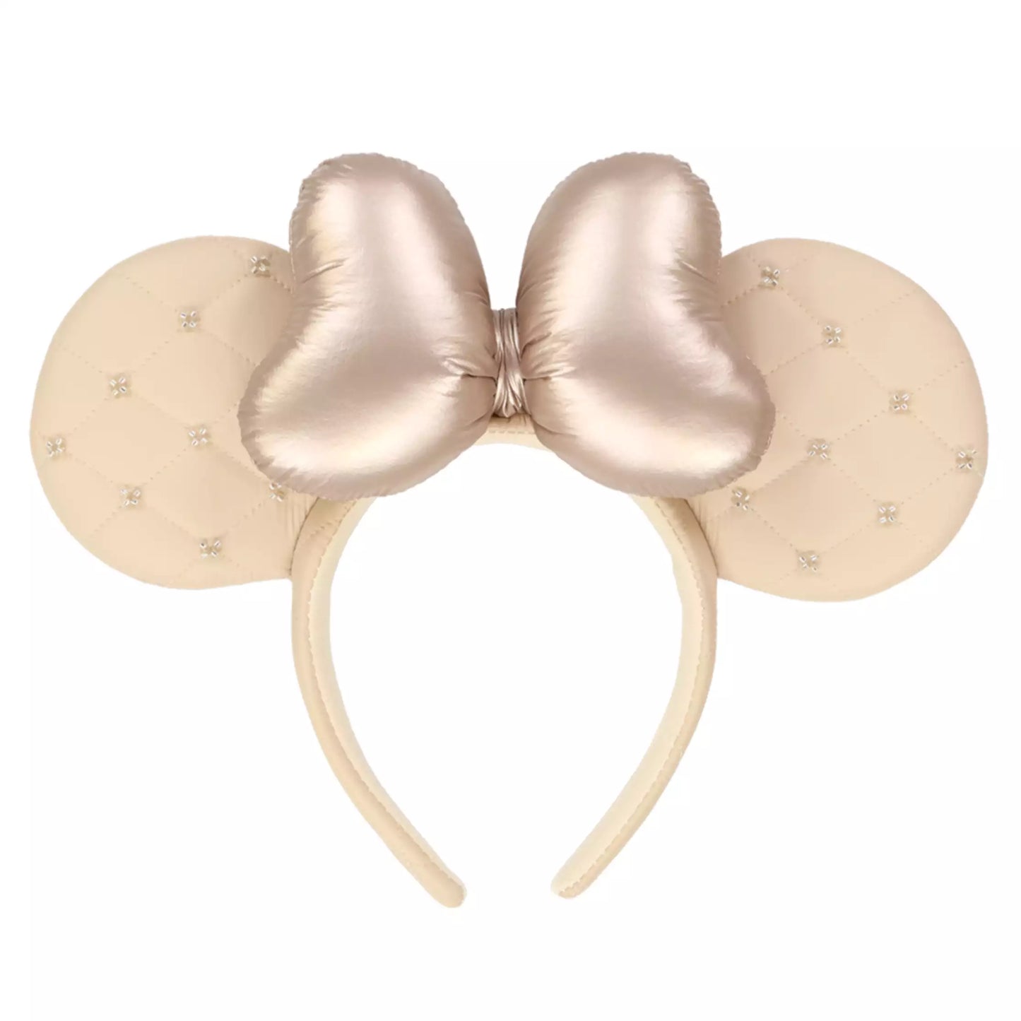 "Pre-Order" TDR - Large Beige Ribbon Minnie Ears Headband