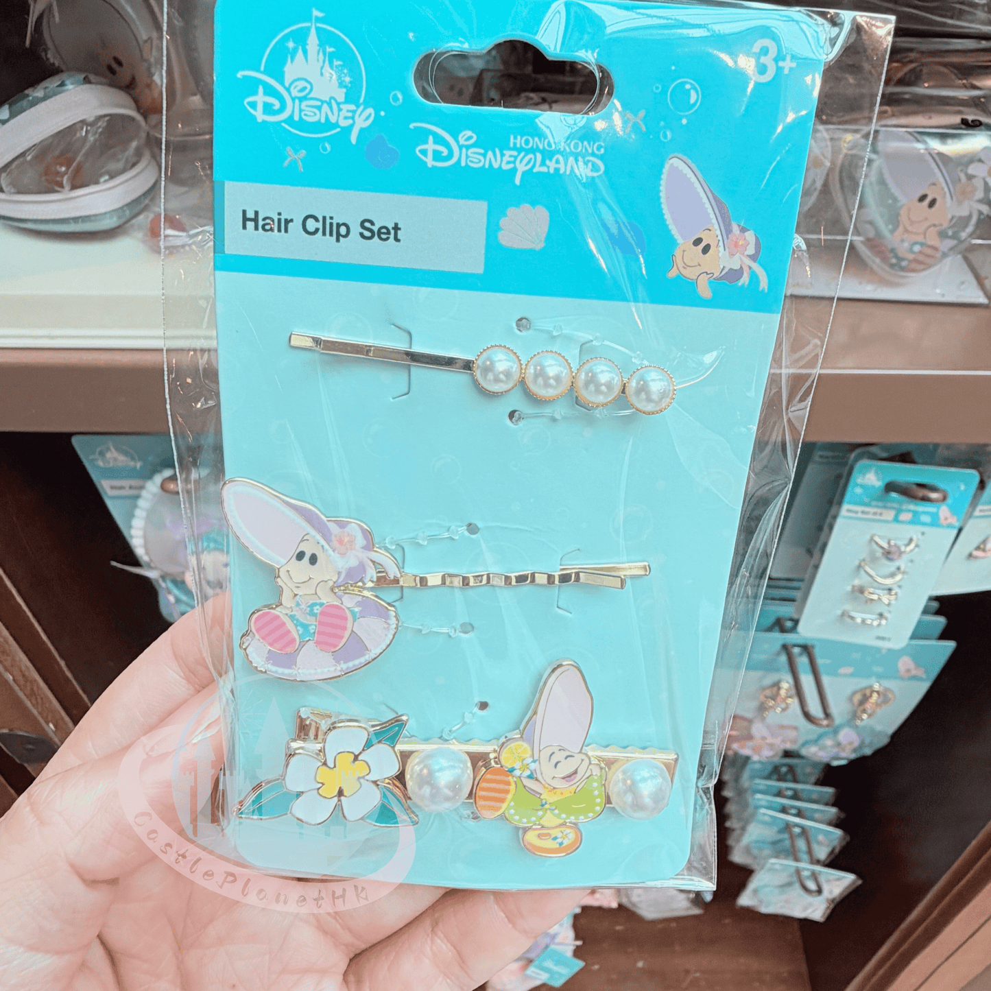 "Pre-Order" HKDL - Baby Oysters Metal Hair Clip set, Shimmering Summer 2026