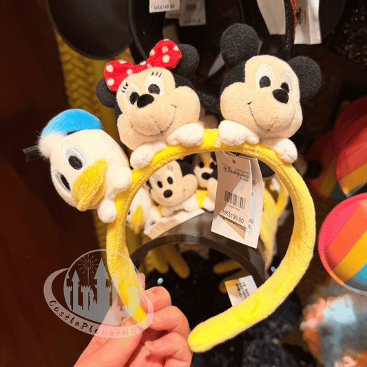 "Pre-Order" HKDL - Mickey, Minnie, and Donald "Peek-a-Boo" Plush Headband for Adults