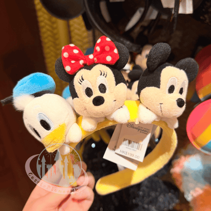 "Pre-Order" HKDL - Mickey, Minnie, and Donald "Peek-a-Boo" Plush Headband for Adults