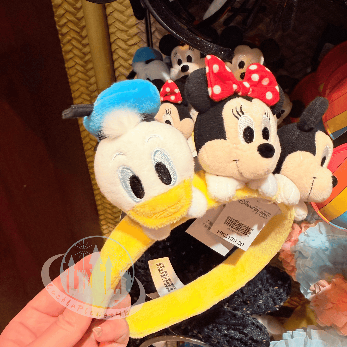 "Pre-Order" HKDL - Mickey, Minnie, and Donald "Peek-a-Boo" Plush Headband for Adults