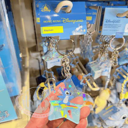 "Pre-Order" HKDL - Stitch Iridescent Star Acrylic Keychain, Lilo and Stitch Summer 2026