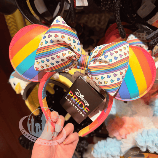 "Pre-Order" HKDL - Minnie Mouse Rainbow ears Headband for Adults, Pride 2026