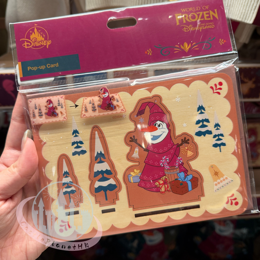 "Pre-Order" HKDL - Scarf Tree Olaf Holiday Pop-Up Card, World of Frozen