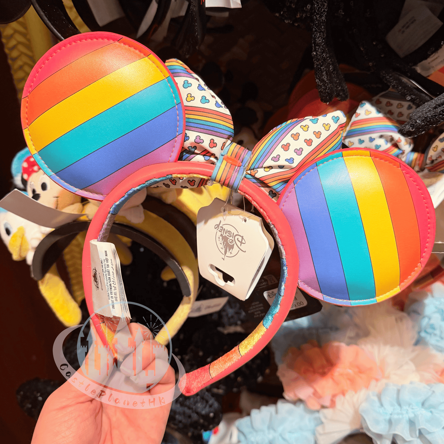 "Pre-Order" HKDL - Minnie Mouse Rainbow ears Headband for Adults, Pride 2026