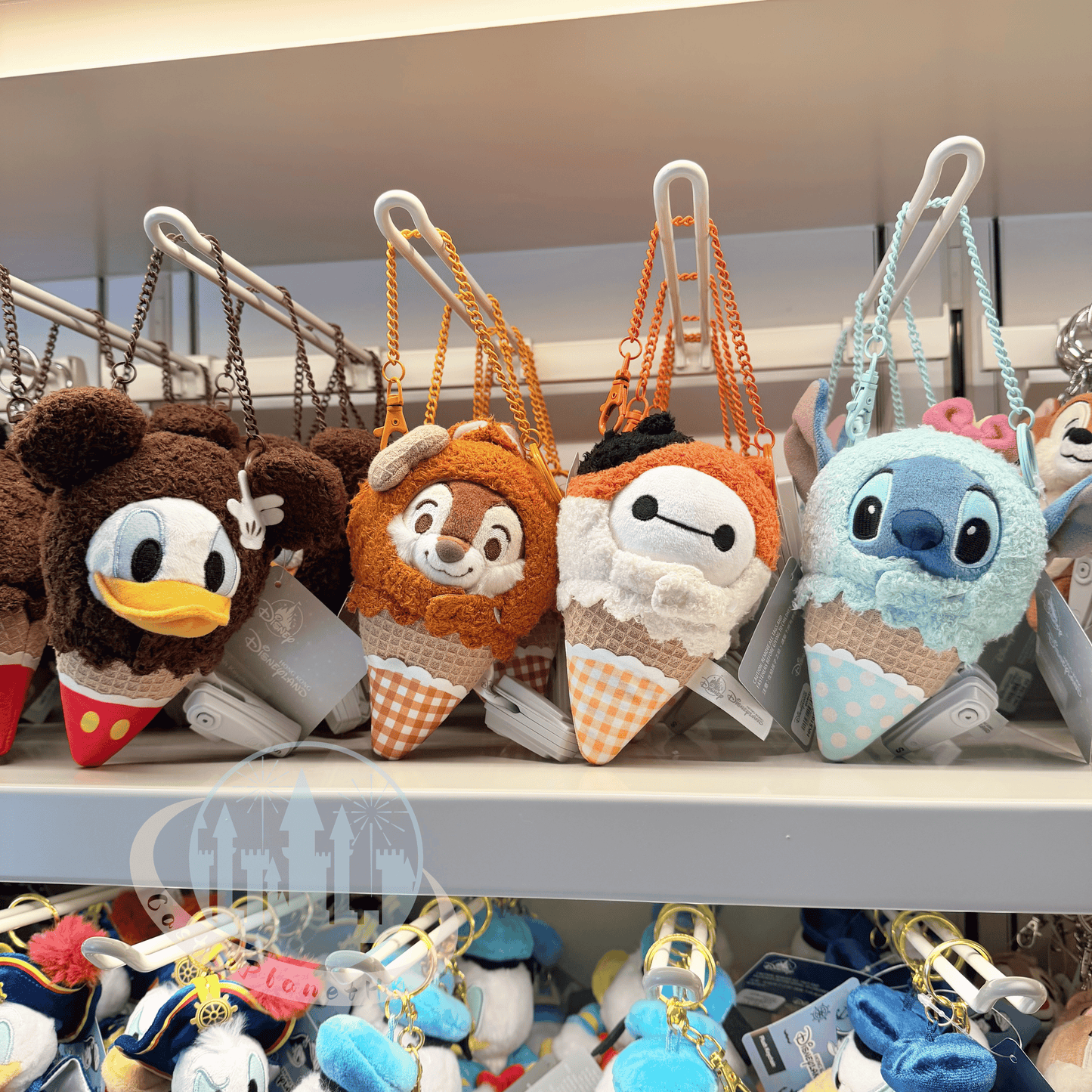 "Pre-Order" HKDL - Donald Duck Plush Keychain,  Ice Cream Cone 2026